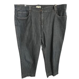 Eileen Fisher Women's sz XL Dark Wash Denim Crop Pants